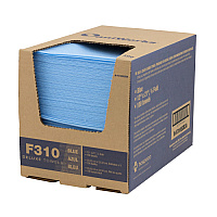 Saniworks Deluxe Towels, Poly/rayon, Blue, 13x21, 1/4 Fold - Case Of 100 (N-F310QCB2A)