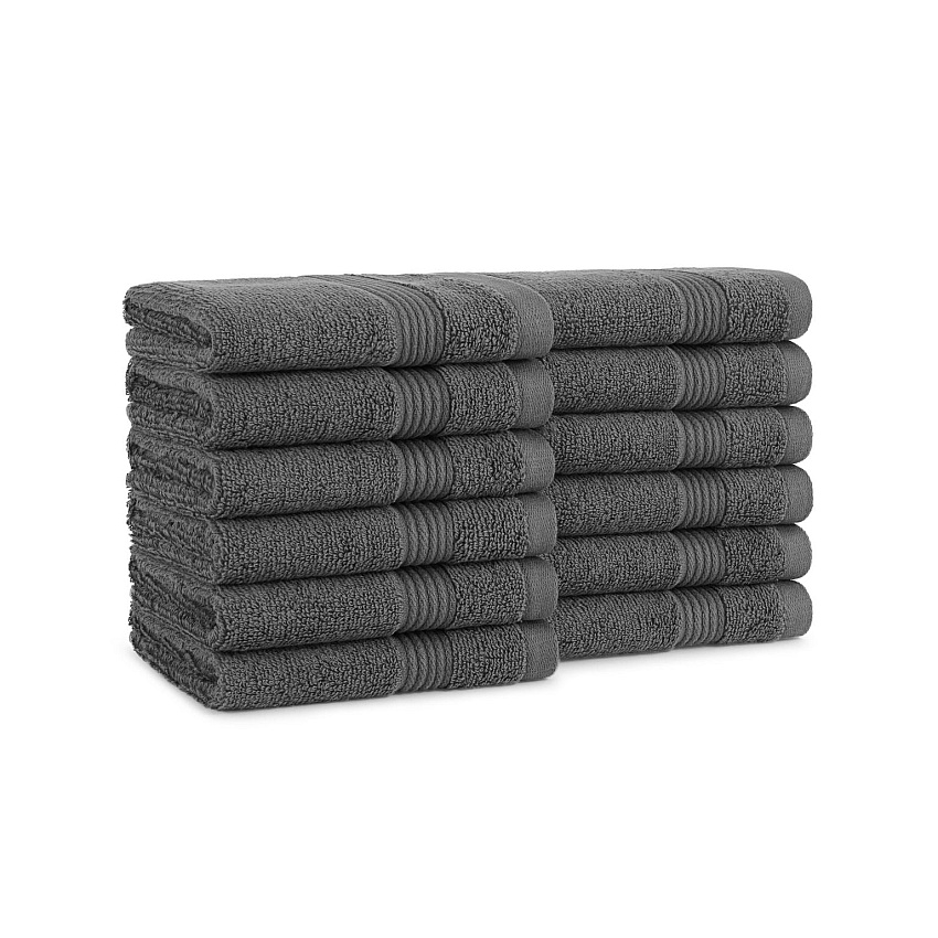 Host & Home Washcloth 13x13 Dark Grey - Case Of 60 (WC-HH-1313-DG-CS)