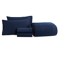 Family Essentials Bed In Bag 5pc Set - Twin - Navy - 1 Set (P-BIAB-TW-NV)