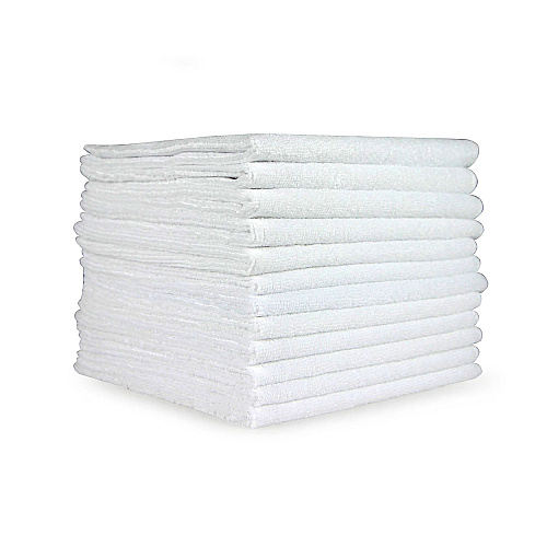 Smart Choice Microfiber Cloths 16x16 49gm White, Case Of 180 (M915100W)