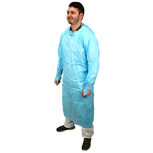 Impact 55 In. Isolation Gown L/s Elastic Wrists, Blue, 100/cs, Case Of 100 (MCPE-55B)