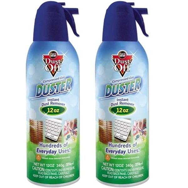 DustOff Disposable Compressed Air Duster, 12 oz Can (DPSXL12) 2 Pack