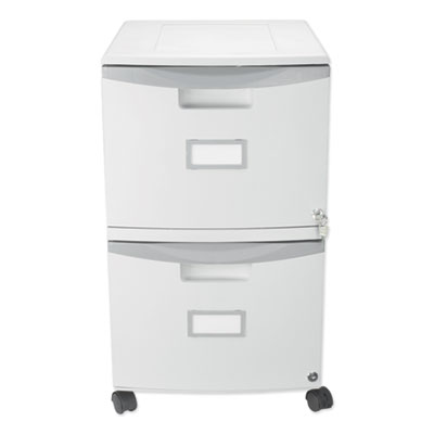 Storex Two Drawer Mobile Filing Cabinet 14 3 4w X 18 1 4d X 26h