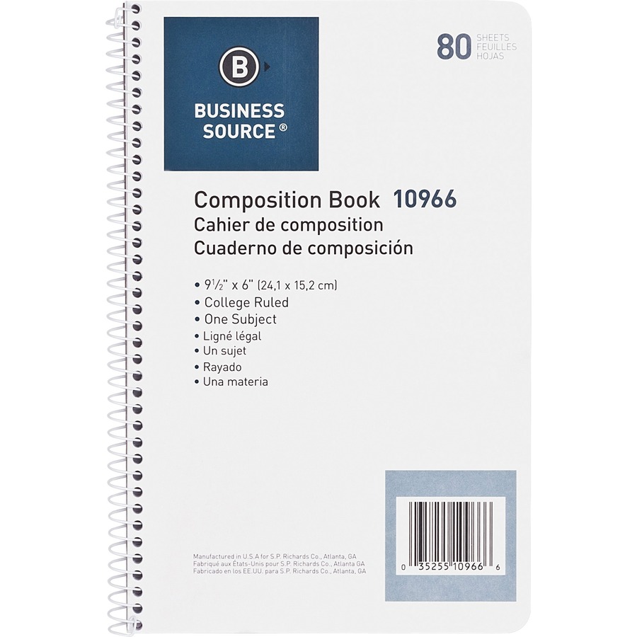 National 33560 80 Sheets 9.5 In. X 6 In. Medium-College Rule Single-Subject Wirebound Notebooks - Blue Kolor Kraft Front Cover