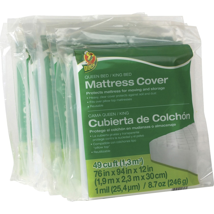 Duck Brand Queen/King Mattress Cover - Clear, 76 in. x 94 in