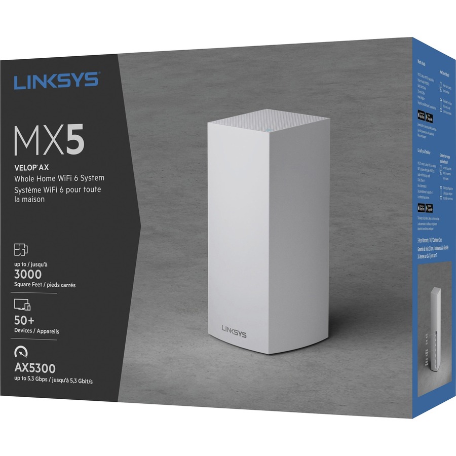 Linksys Velop MX5 IEEE 802.11ax Ethernet Wireless Router (MX5300 