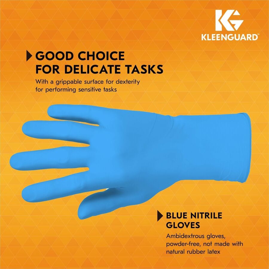 Kleenguard G10 Blue Nitrile Gloves (54422) | OfficeCrave.com
