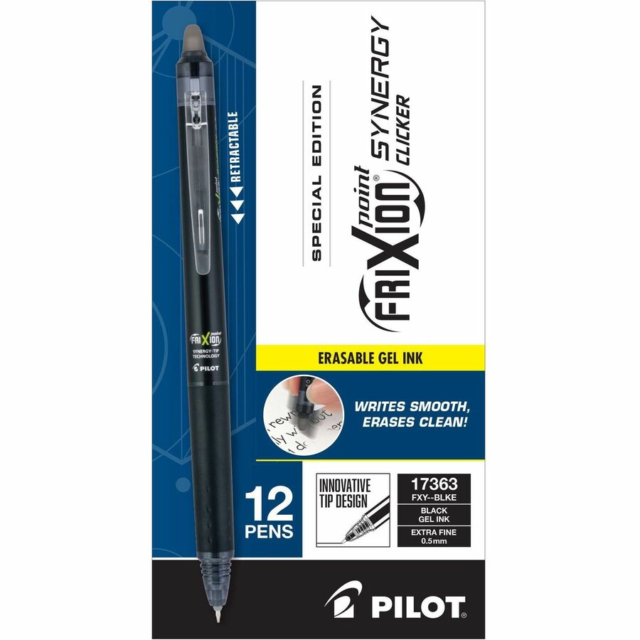 Pilot FriXion Point Clicker - Rectractable Gel Ink Rollerball Erasable Refillable Fine Needle Point 0 5mm