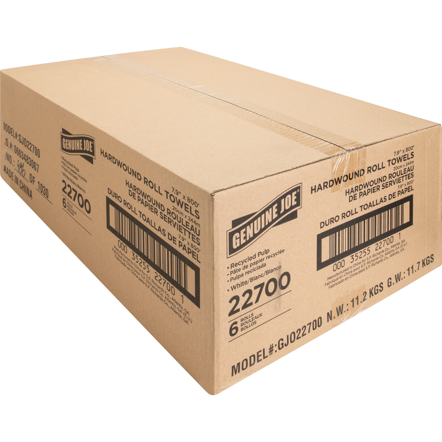 Genuine Joe Hardwound Roll Paper Towels (GJO22700) | OfficeCrave.com