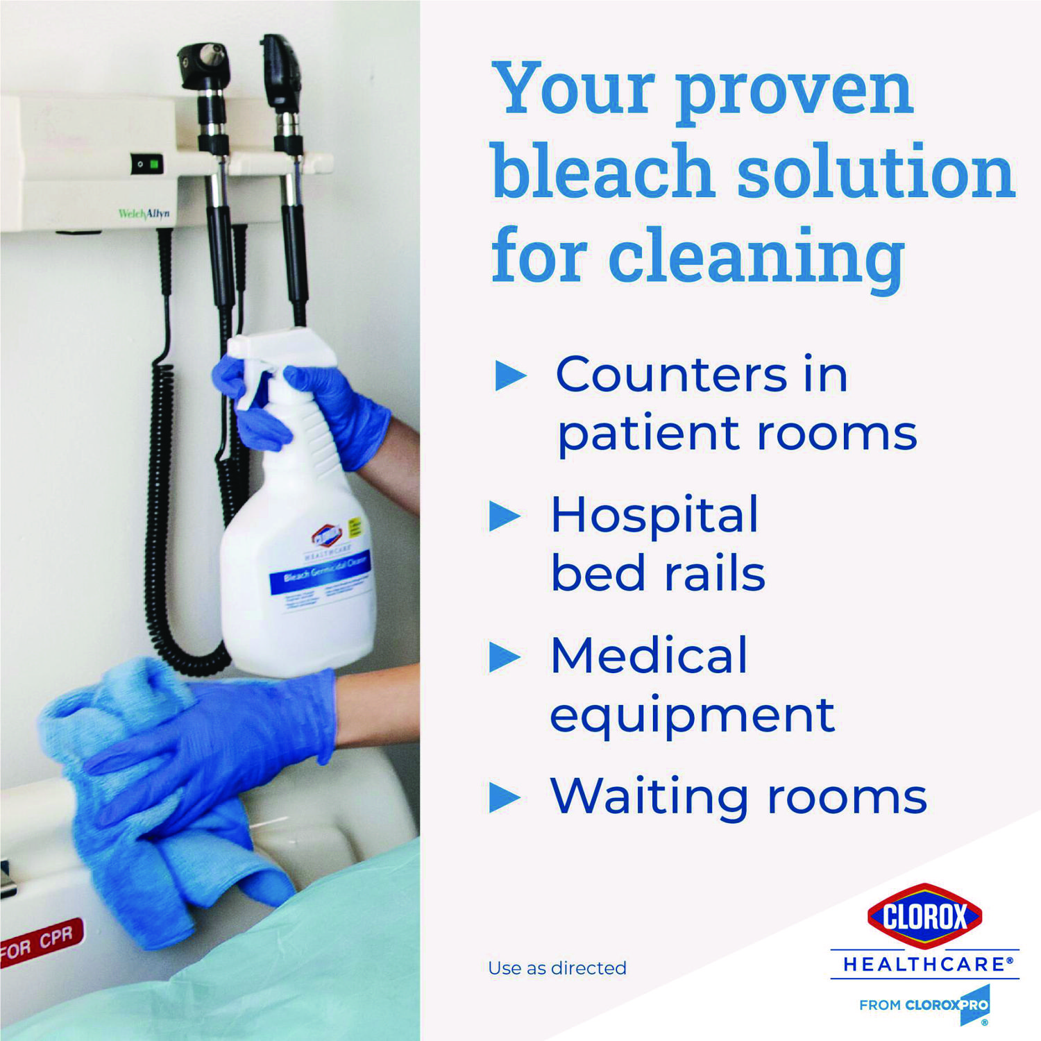 Clorox Healthcare Bleach Germicidal Cleaner, 128 oz Refill Bottle