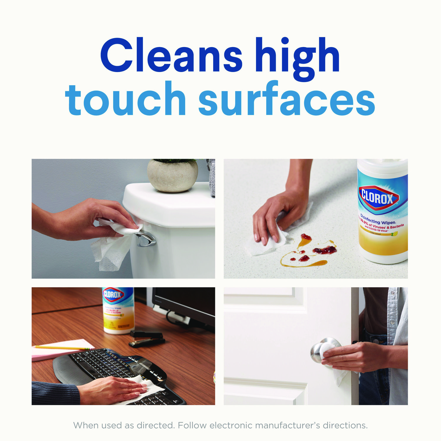 Clorox Disinfecting Wipes, 1-Ply, 7 x 8, Fresh Scent/Citrus