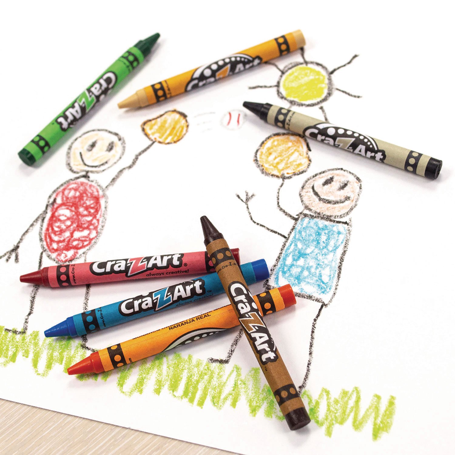 Cra-Z-Art Washable Jumbo Crayons, 16 Assorted Colors, 16