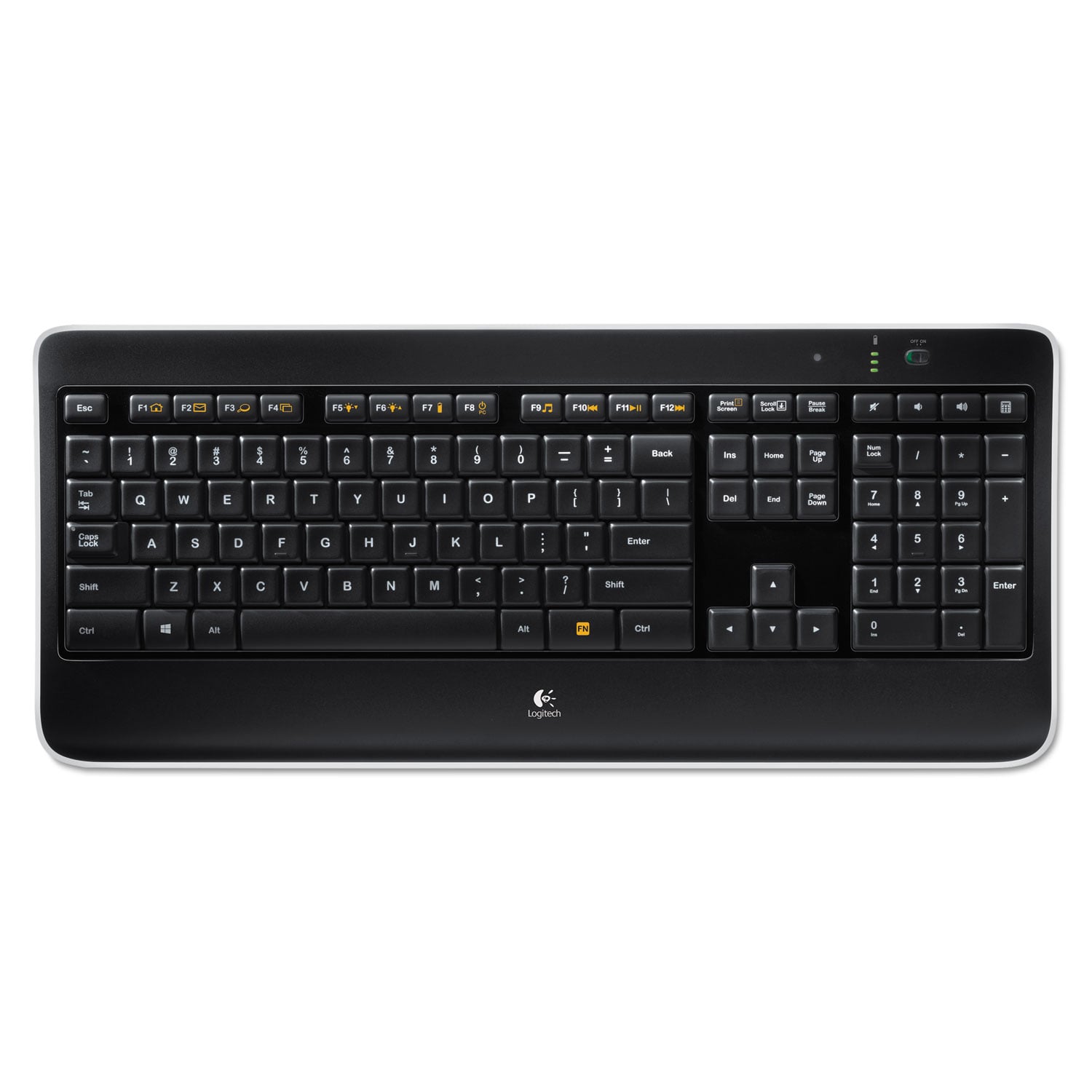 Logitech K800 Wireless Illuminated Keyboard, Black (920002359