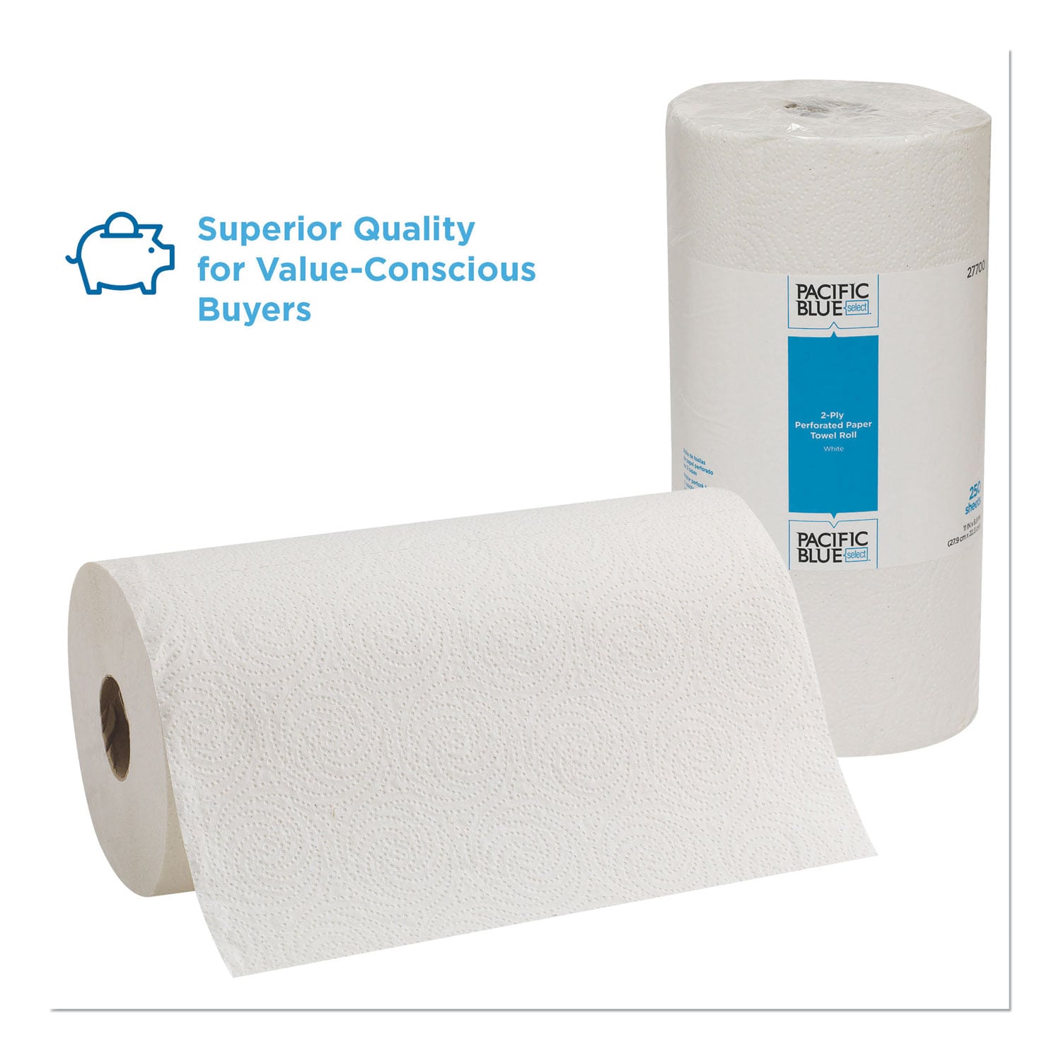 Pacific Blue Select Two-Ply Perforated Paper Kitchen Roll Towels