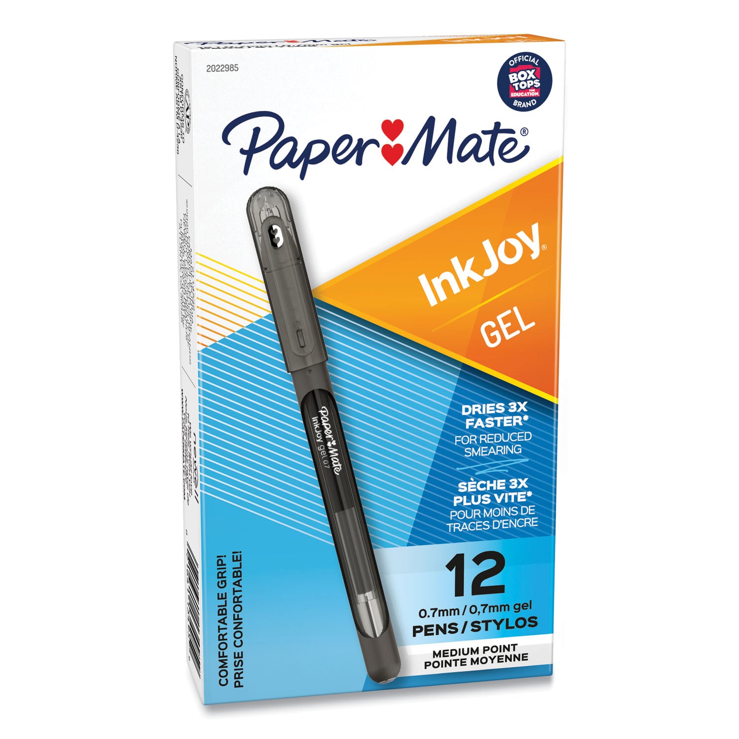 Paper Mate InkJoy Stick Gel Pen, Medium Black Ink/Barrel