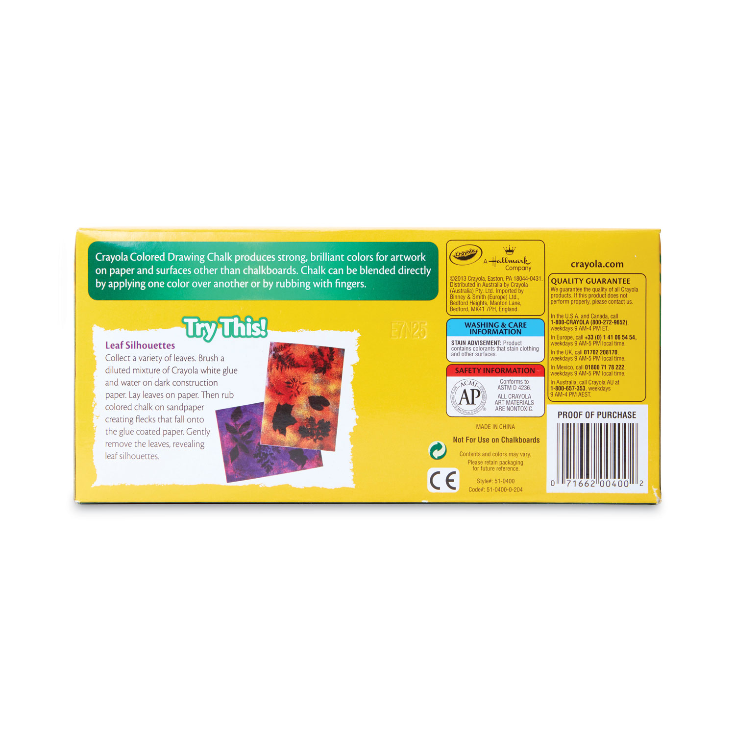 Crayola Colored Drawing Chalk, Six Each of 24 Assorted