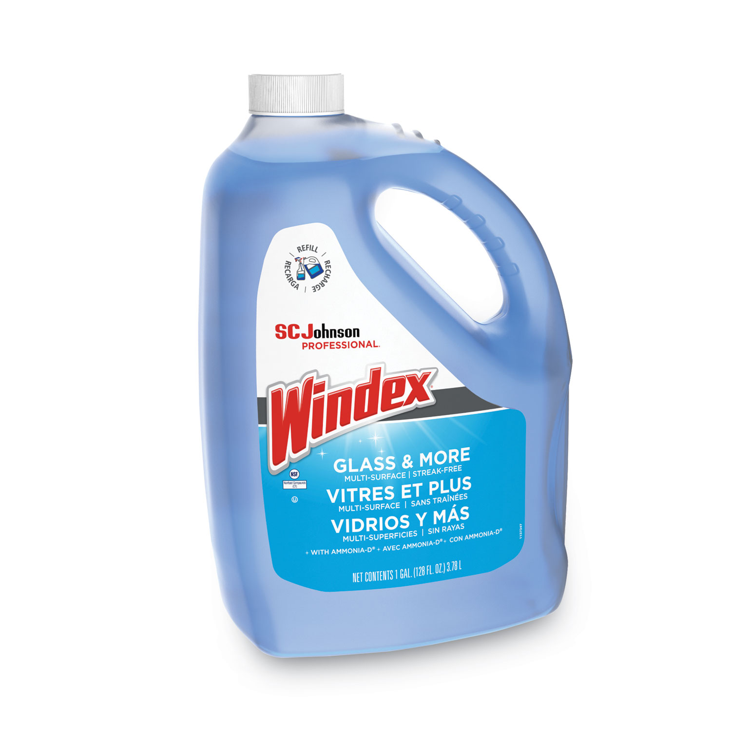 Windex 696503EA Glass Cleaner w/ Ammonia-D, 1 Gallon Bottle