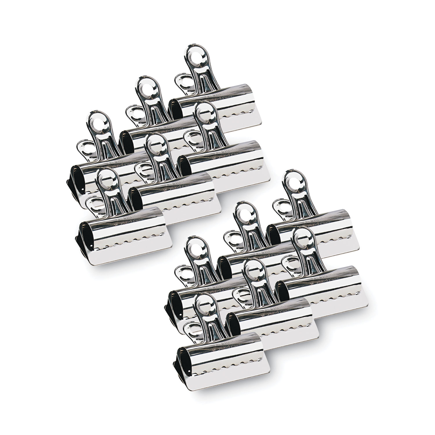 X-ACTO Bulldog Clips, Jumbo, Nickel, 12/Box (2004LMR