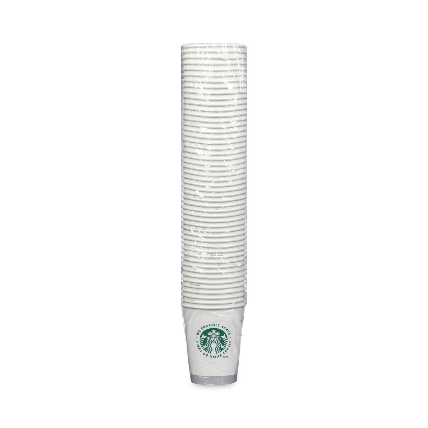 Hot Cups, 12 oz, White with Green Starbucks Logo, 1,000