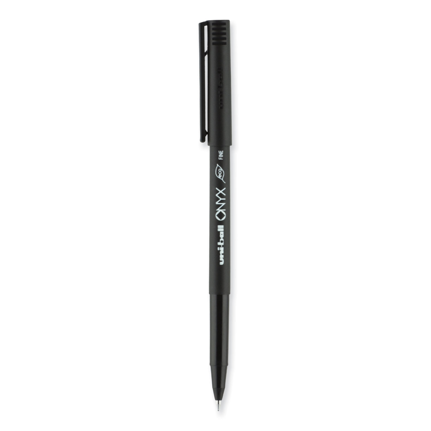 uni-ball ONYX Stick Roller Ball Pen, Fine Black Ink, Black