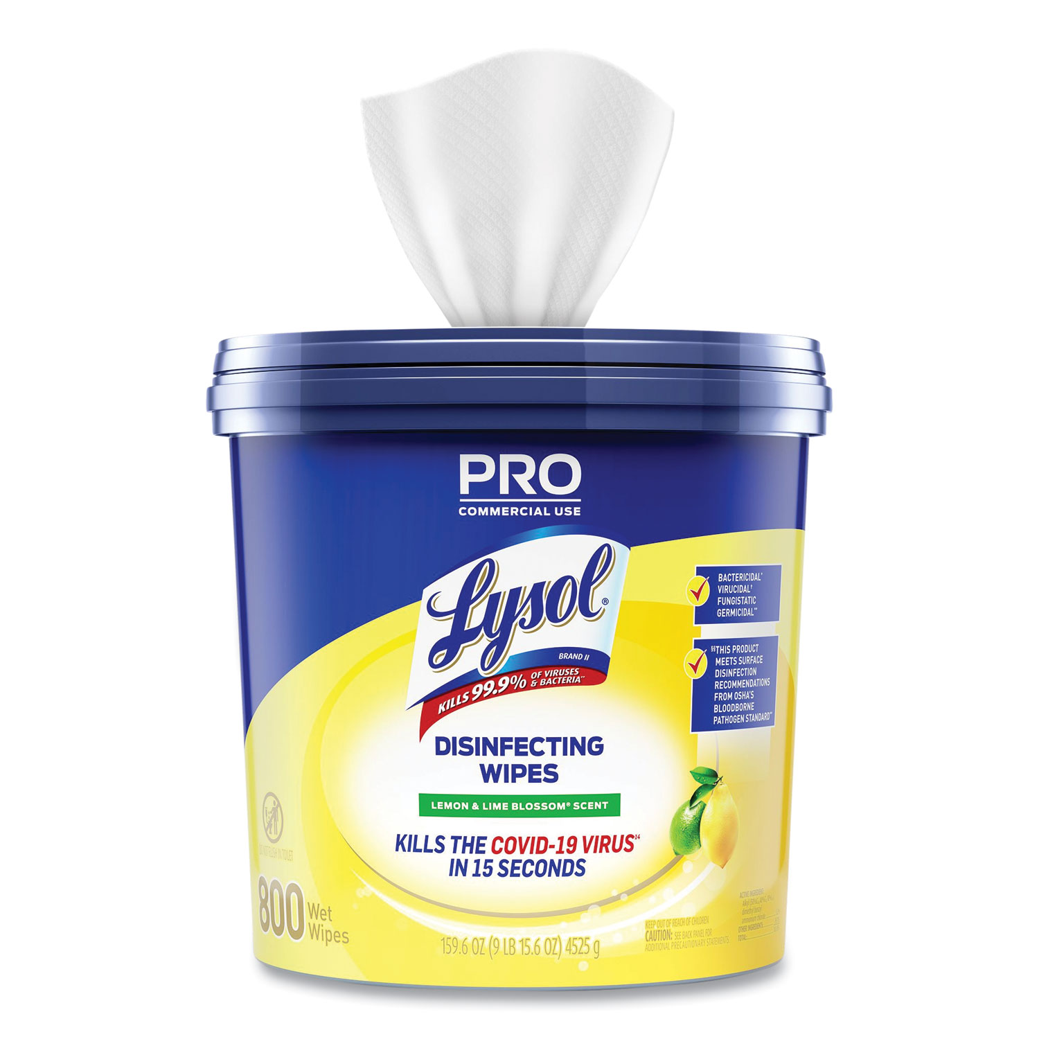 Disinfecting wipes for high-touch commercial and facility surfaces