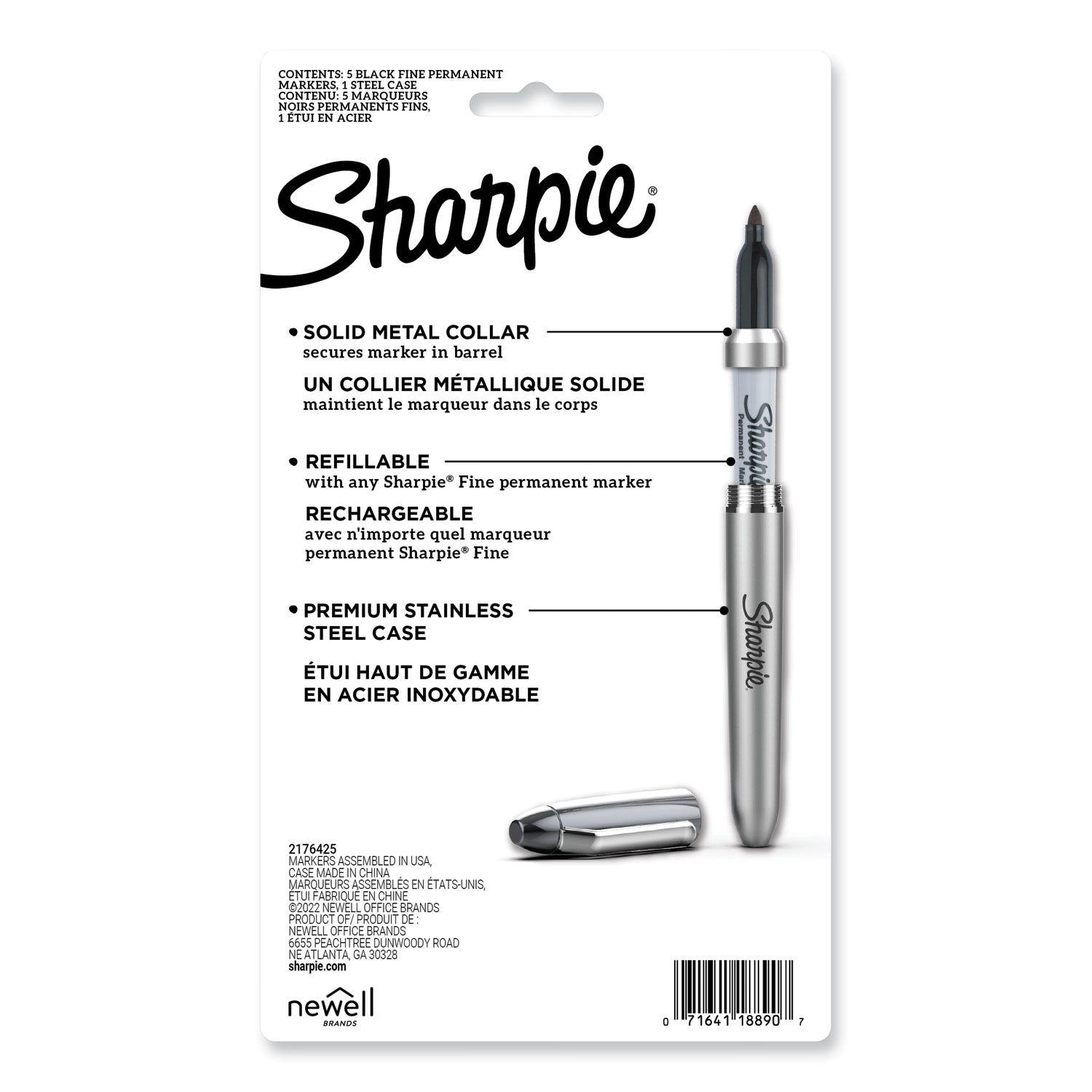 Sharpie Fine Tip Permanent Marker, Stainless Steel Single Marker
