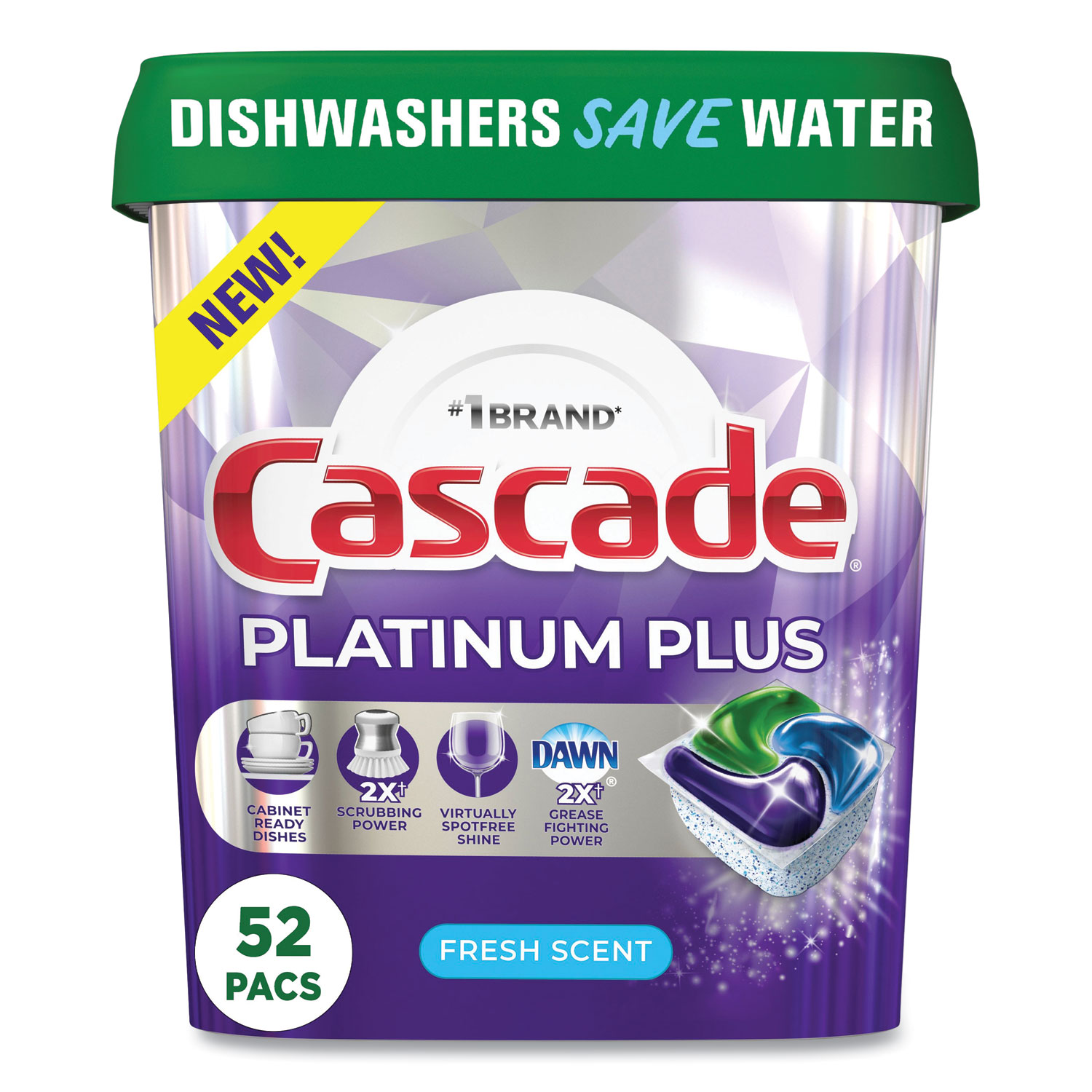 Cascade Platinum Plus ActionPacs Dishwasher Detergent Pods