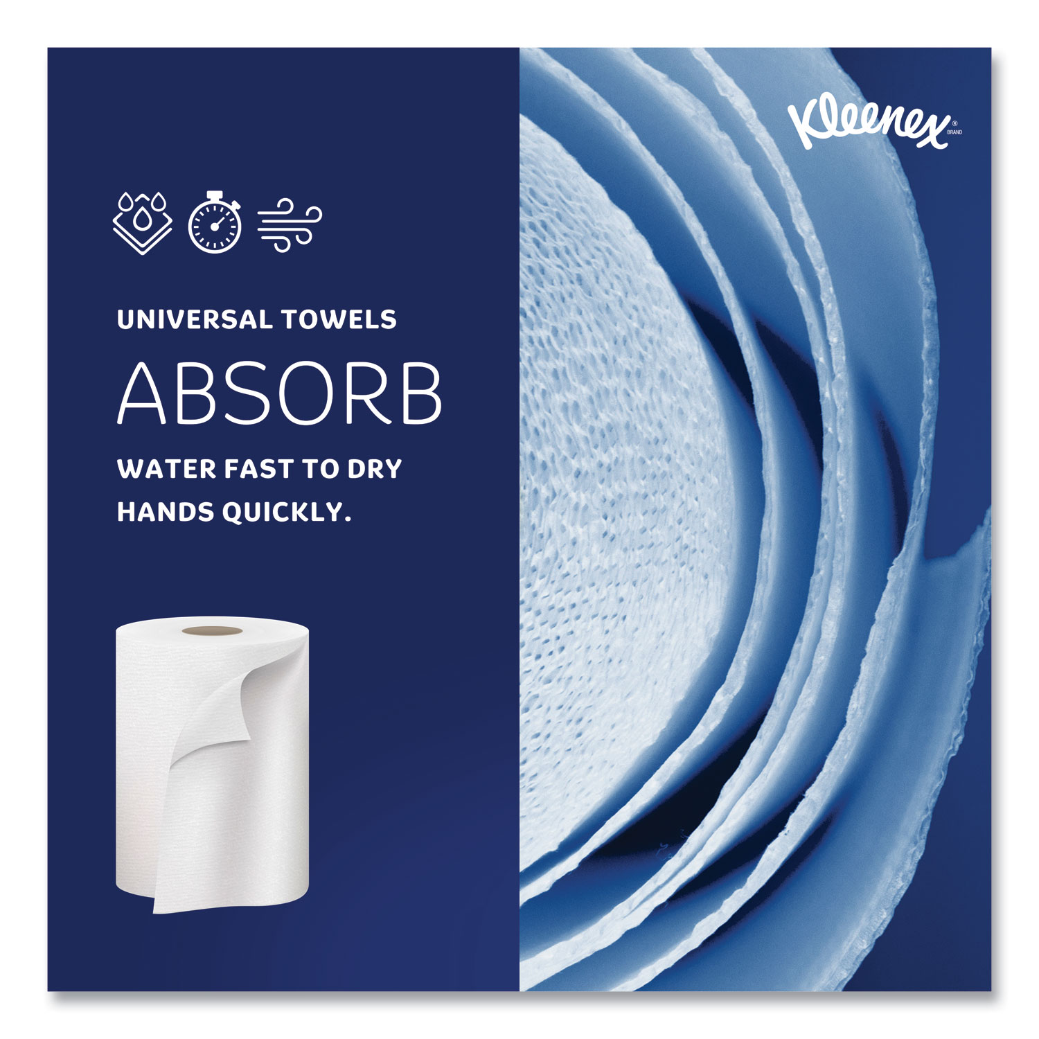 纸巾 Kleenex Hard Roll Paper Towels with Premium Absorbency Pockets, 8