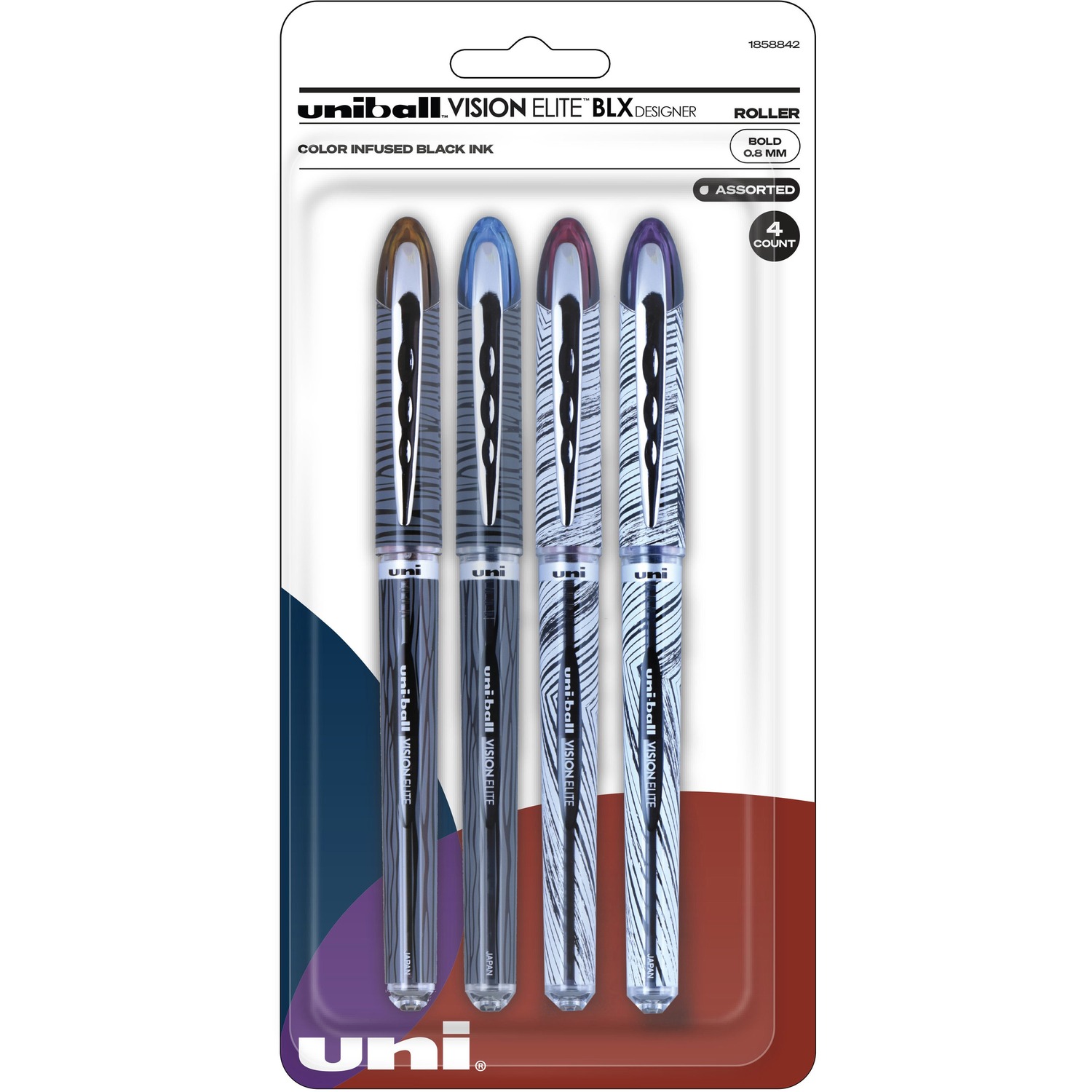 Uniball™ Zento Gel Pen - 0.7 Mm Medium Pen Point - Retractable - Black Ink - Liquid Gel Ink - 1 Dozen