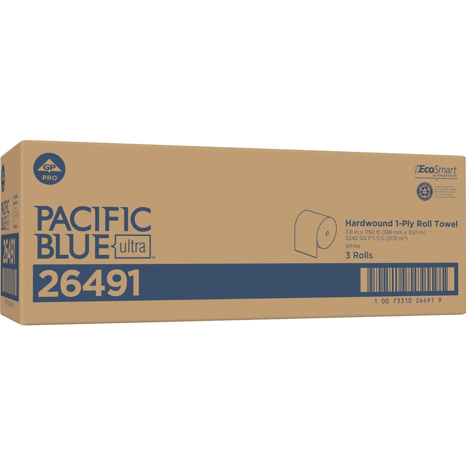Pacific Blue Ultra High-Capacity Recycled Paper Towel Rolls (26491