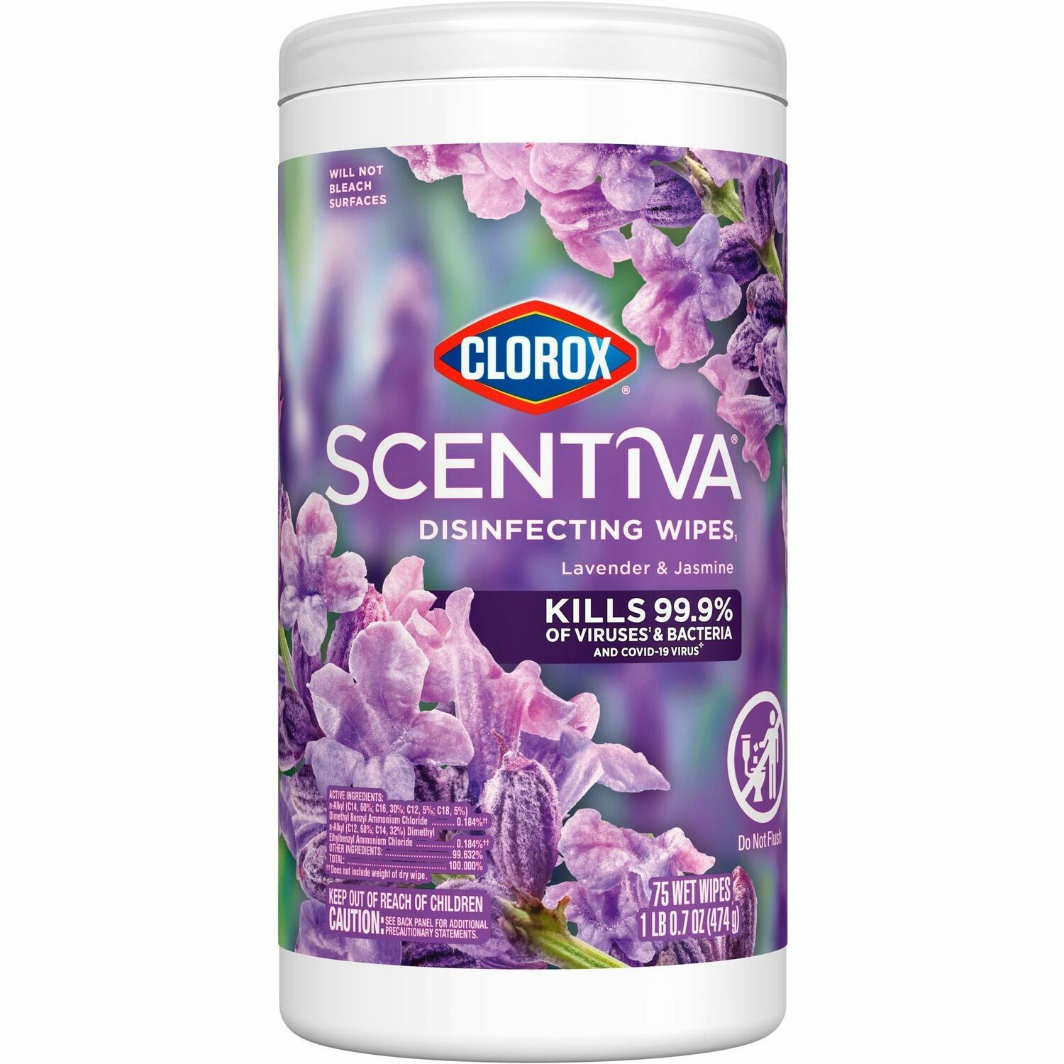 Clorox Scentiva Bleach-Free Disinfecting Wipes (60040