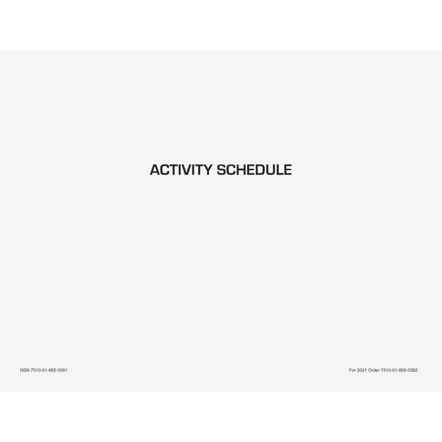 Unicor flip style activity schedule calendar 6650583 officecrave