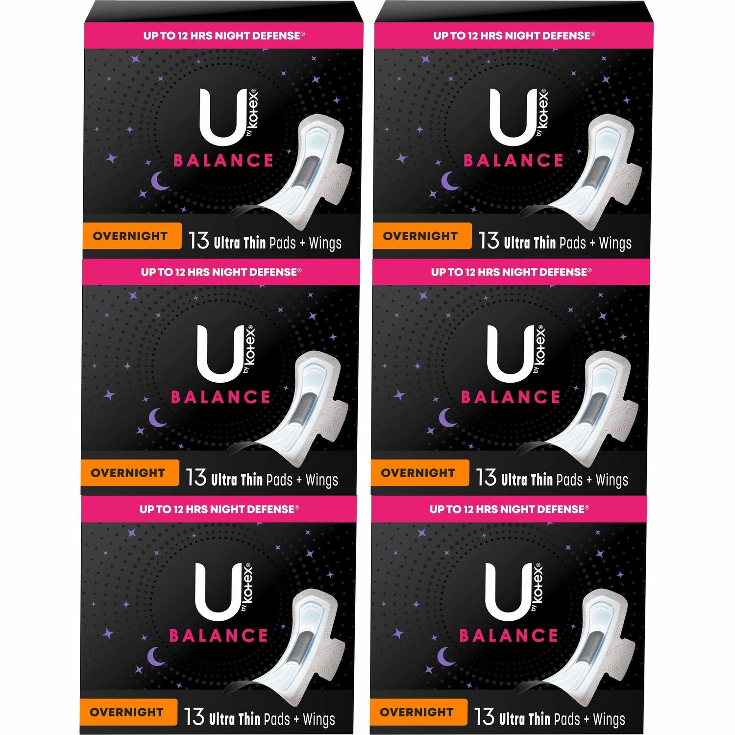 U by Kotex Ultra Thin Overnight Pads (54912CT) | OfficeCrave.com