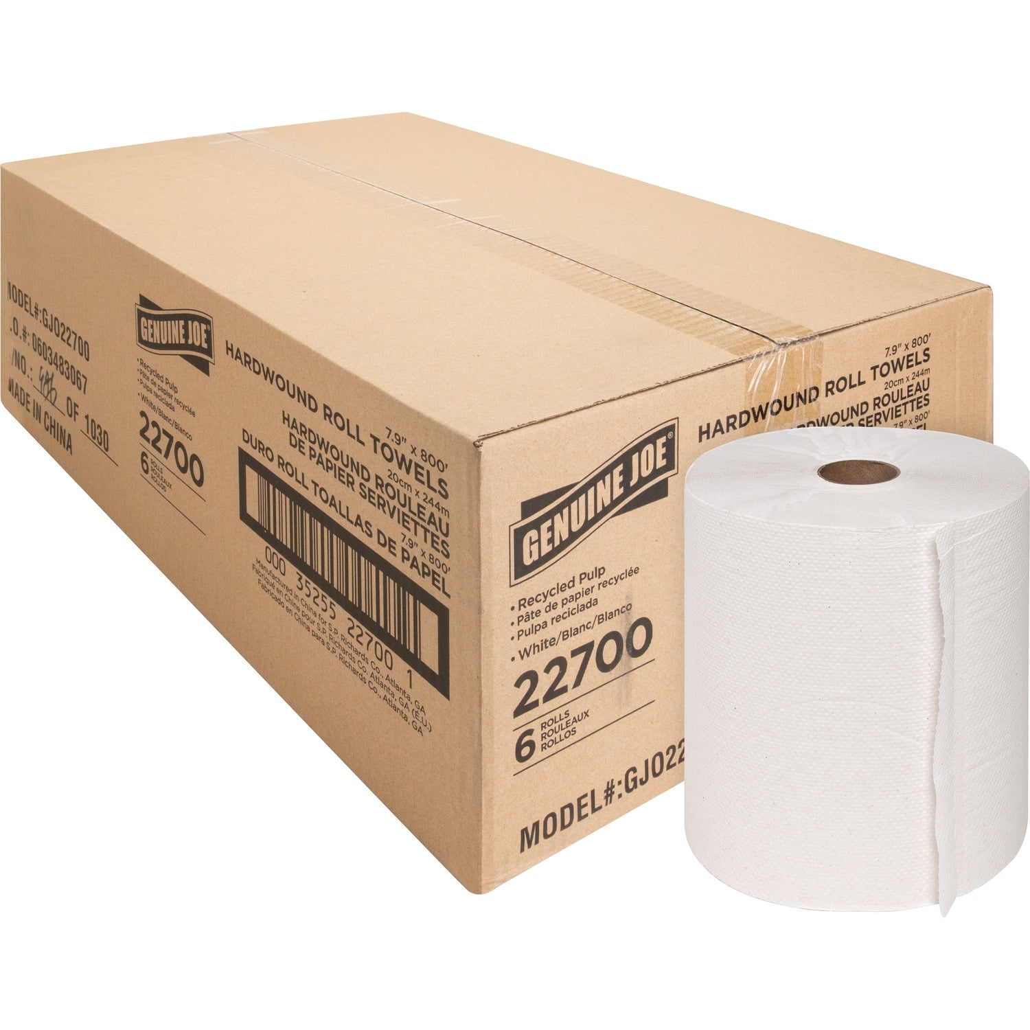 Genuine Joe Hardwound Roll Paper Towels (GJO22700) | OfficeCrave.com