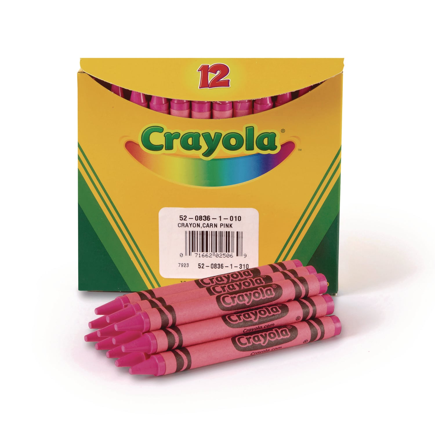 Crayola Bulk Crayons, Carnation Pink, 12/Box (520836010