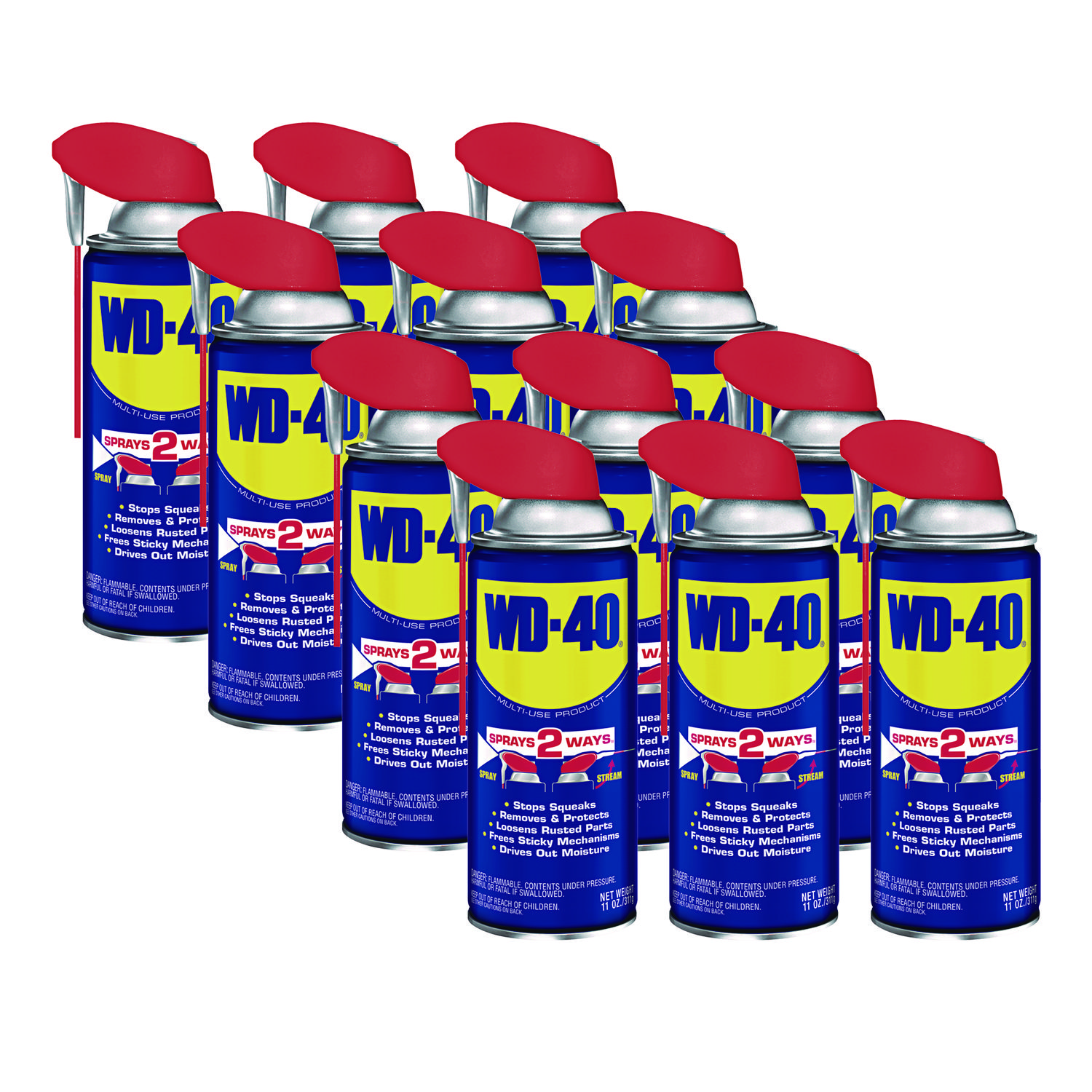 WD-40 490057 Smart Straw Aerosol Spray Lubricant, 12 Oz