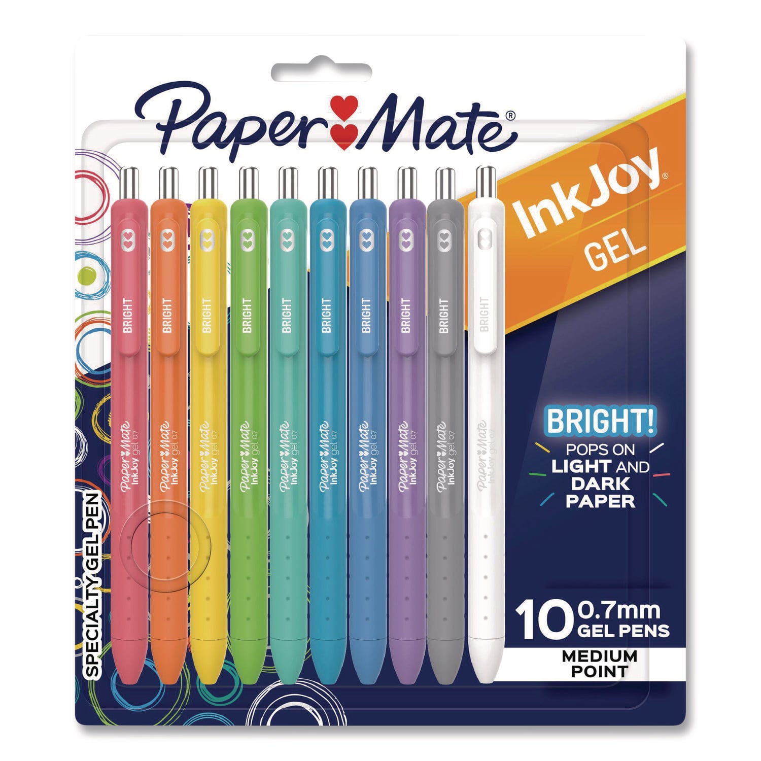 Paper Mate InkJoy Gel Bright Gel Pen, Retractable, Medium mm