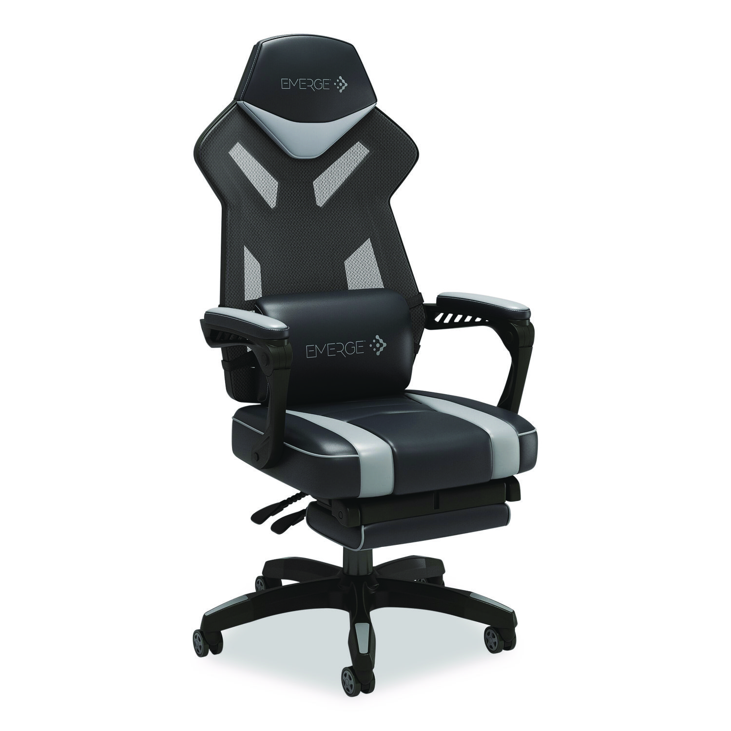 Emerge Vomax Bonded Leather Gaming Chair, Supports Up to 275 lb