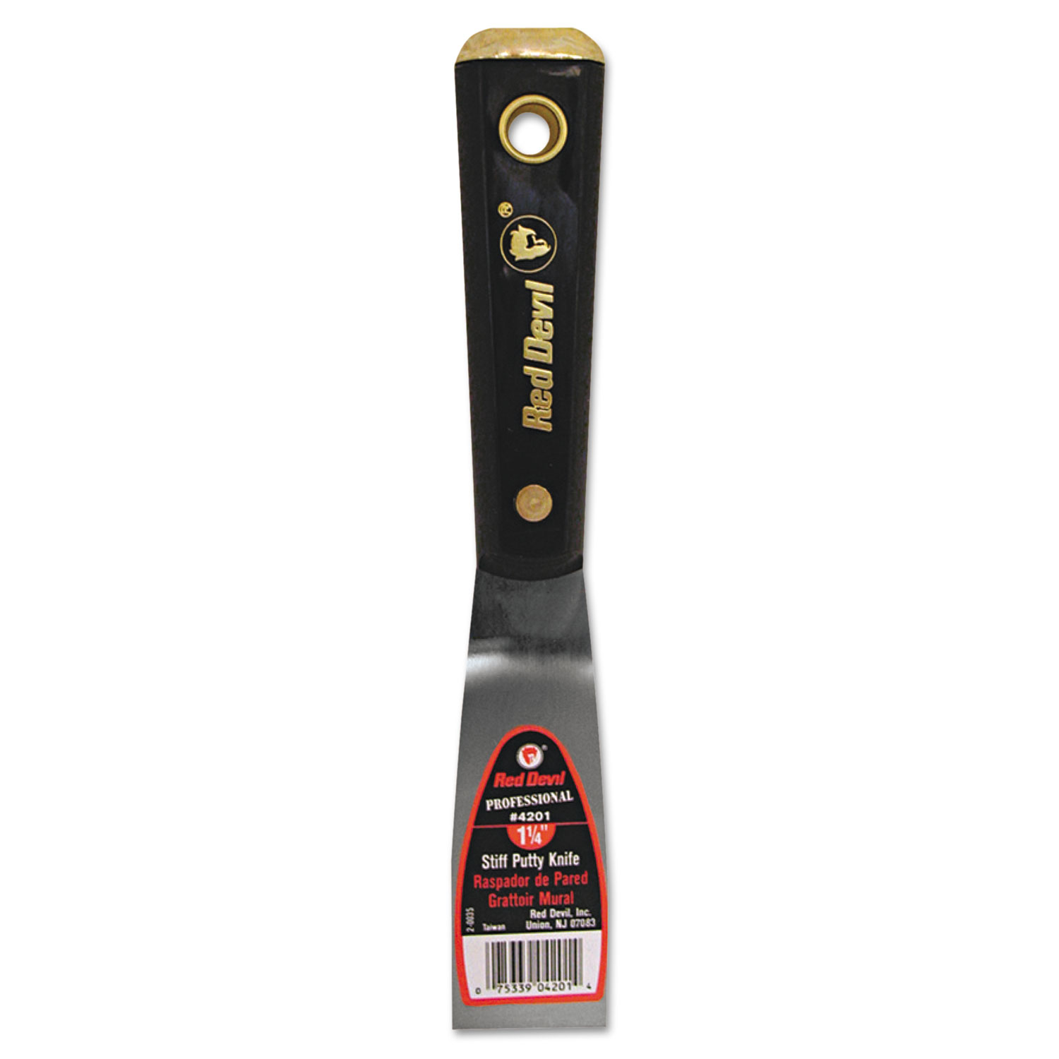 Red Devil Putty Knife, 2" Wide, Steel, Stiff (4205)