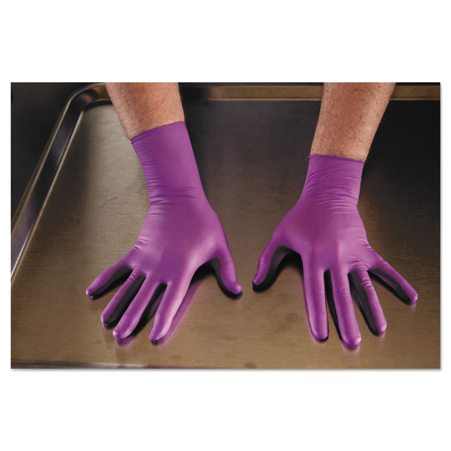 Kimtech PURPLE NITRILE Exam Gloves, 310 mm Length, Medium, Purple