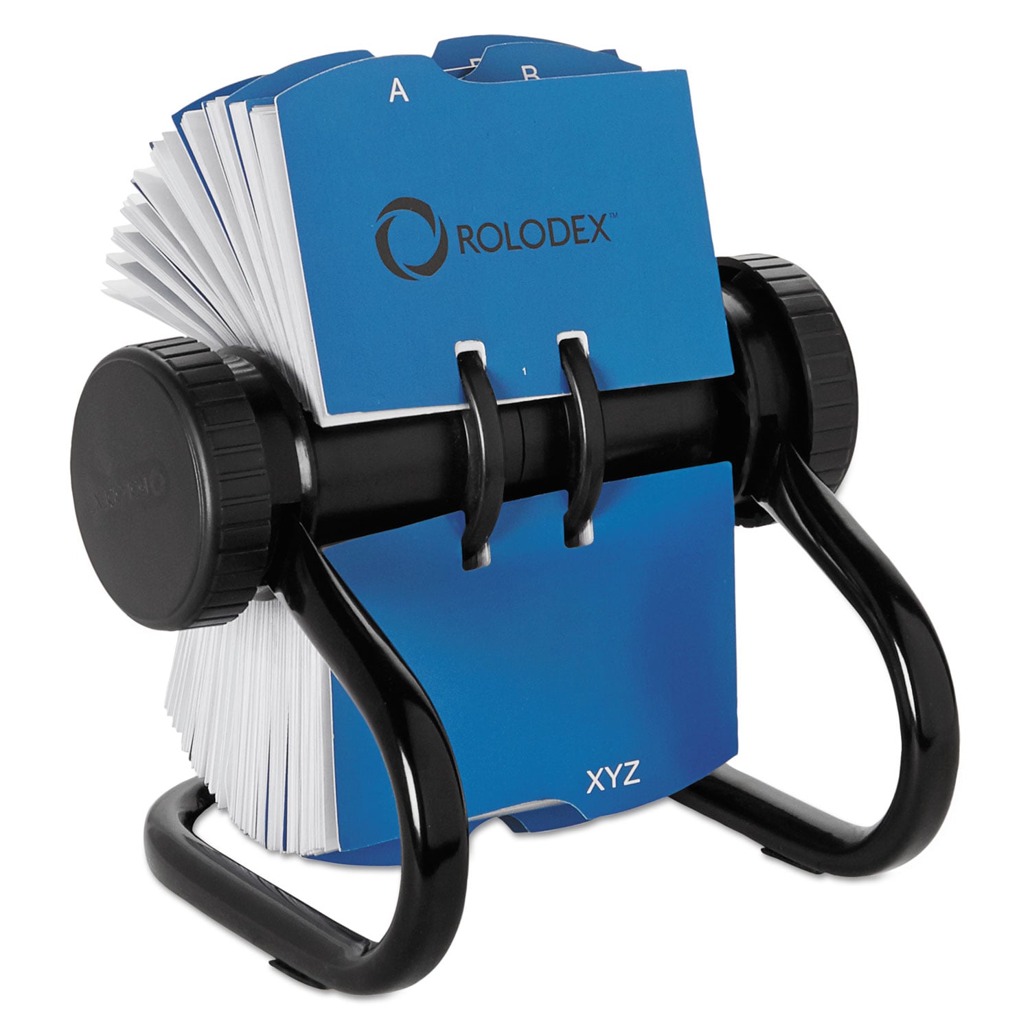 Rolodex Open Rotary Business Card File with 24 Guides, Holds 400