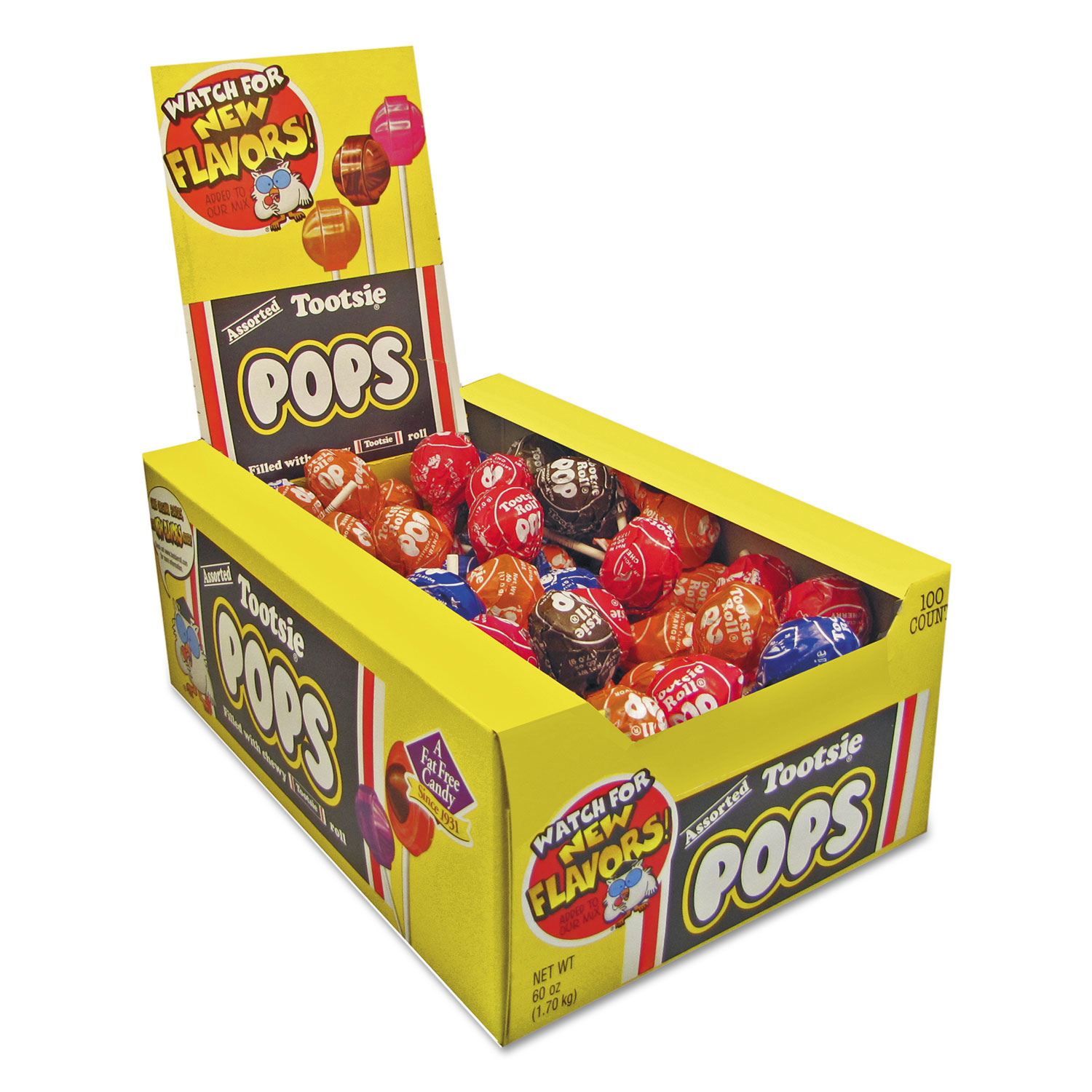 Tootsie Roll Tootsie Pops, Assorted Original Flavors, 0.6 oz