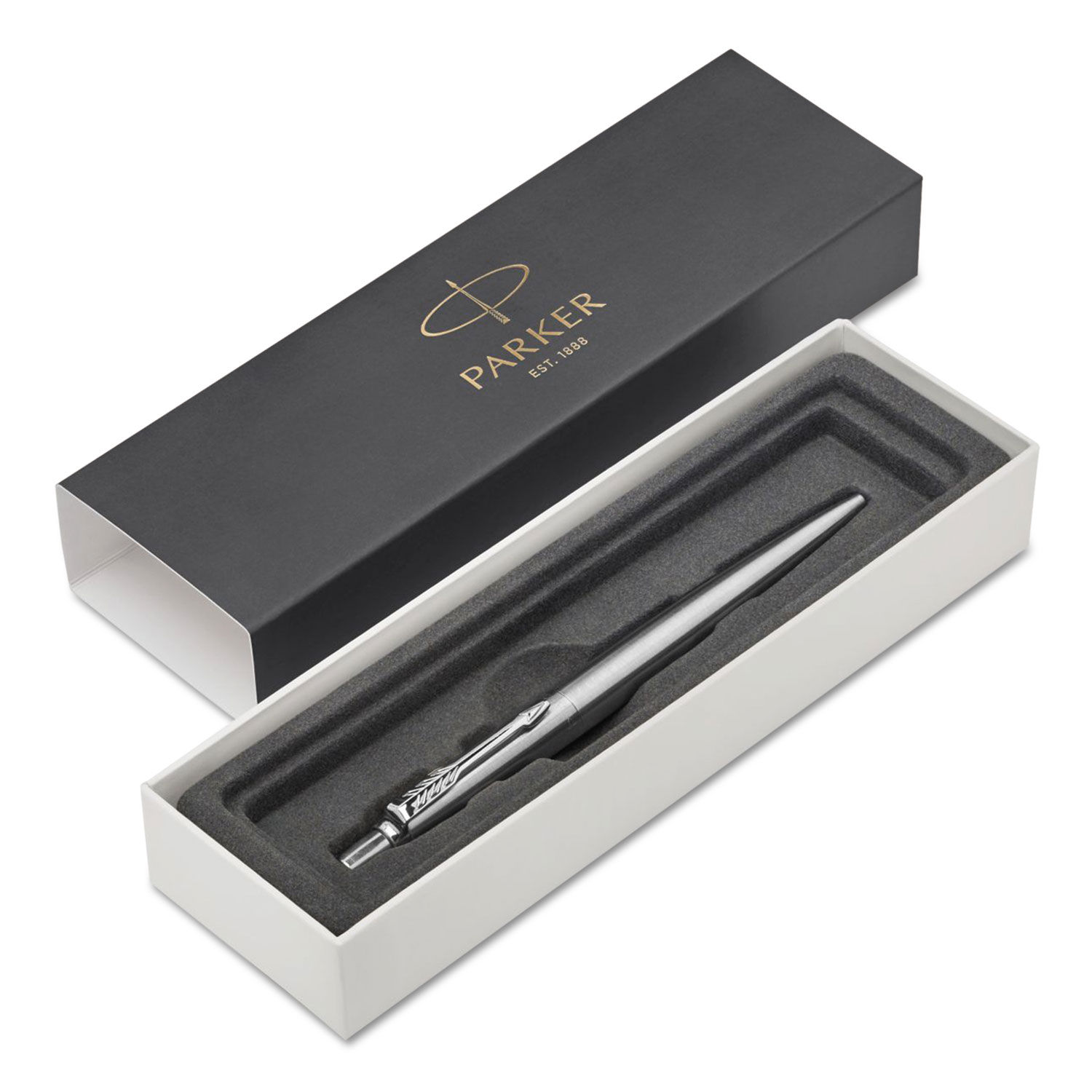 Parker Jotter Original Ballpoint Pen – Black Chrome Trim, Gift Box, Refillable, Smooth Writing, 13.8 Cm