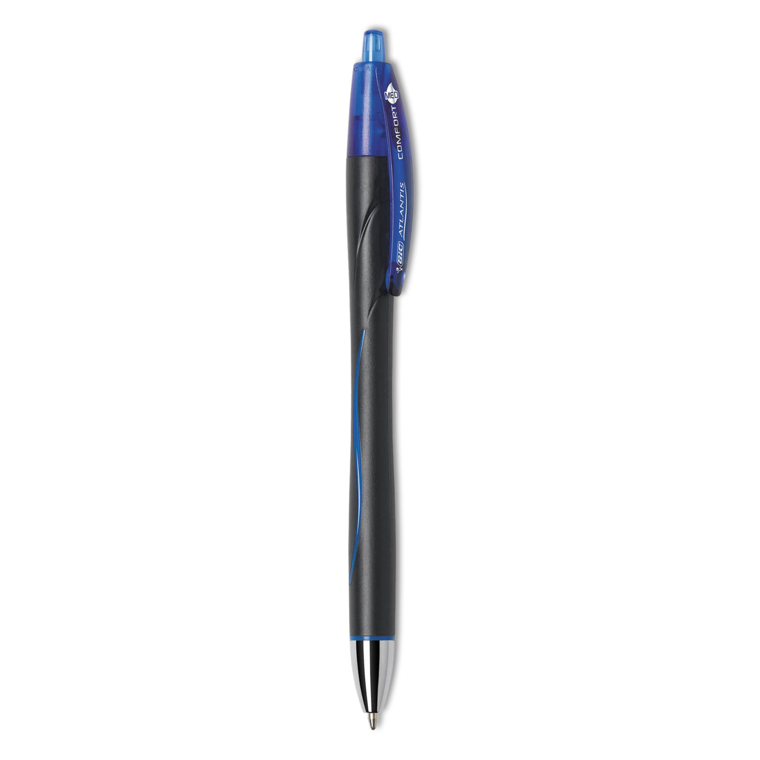 BIC Atlantis Comfort Retractable Ballpoint Pen, Blue Ink