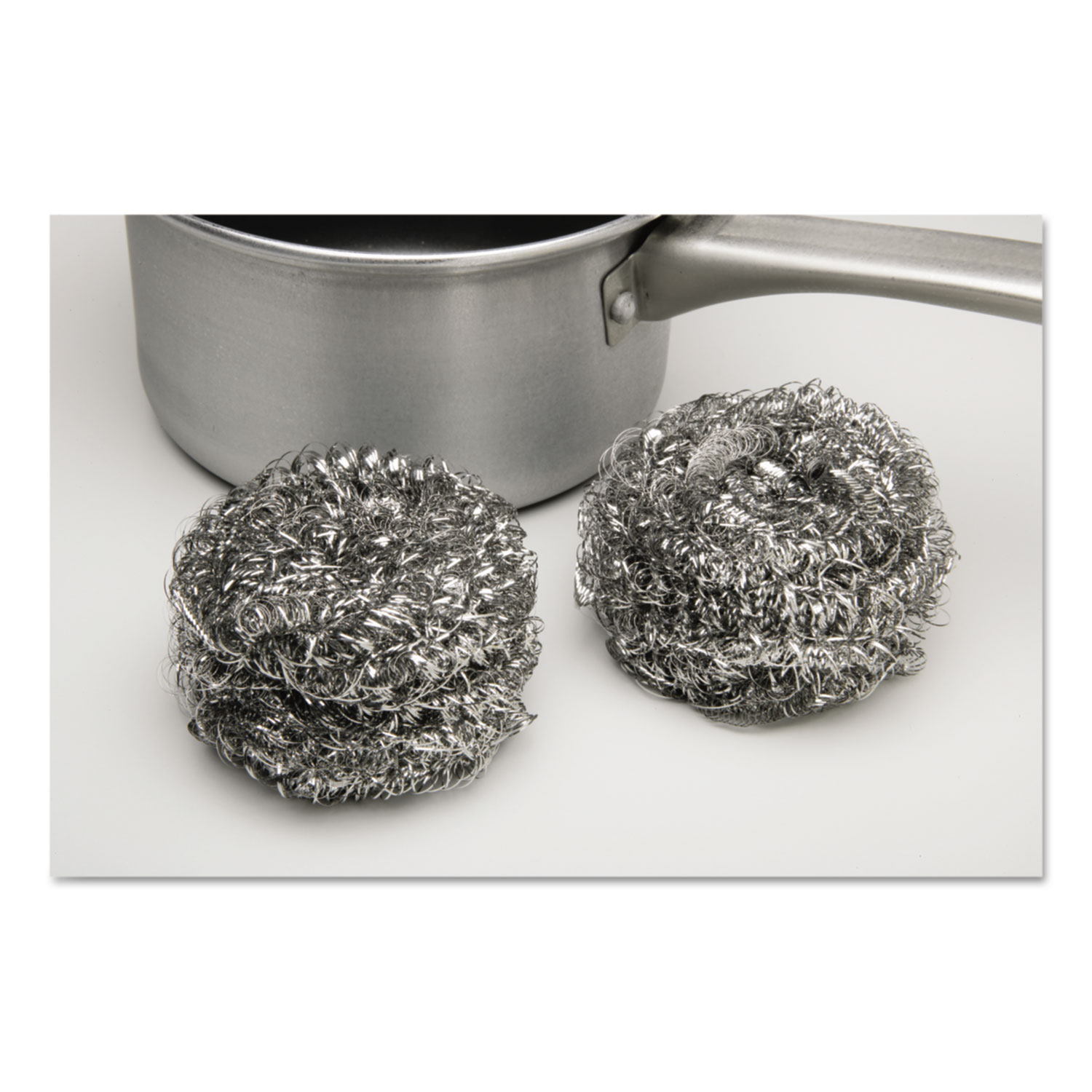 AbilityOne 7920009265176, SKILCRAFT, Stainless Steel Scrubber, 4" dia x