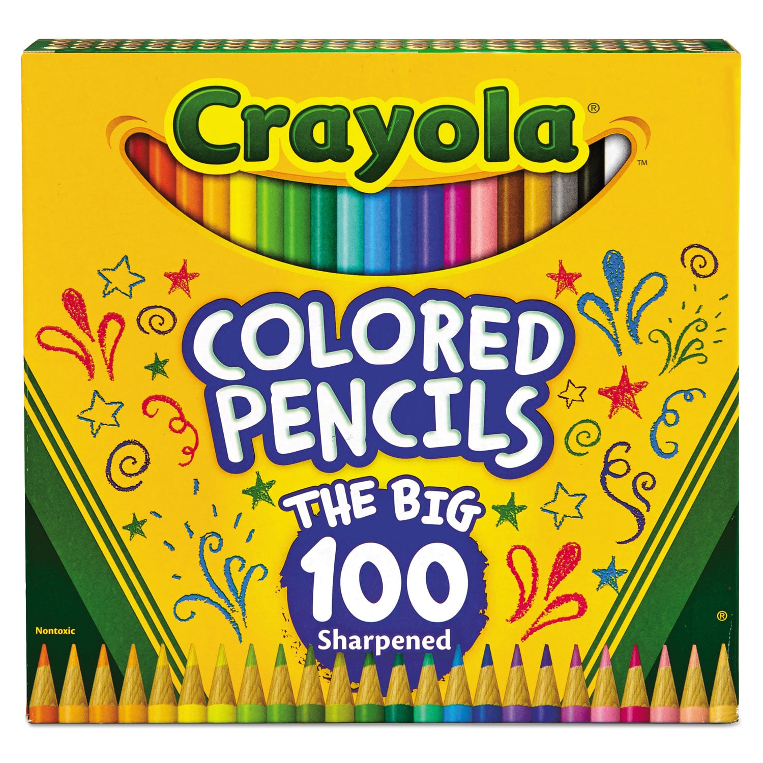 Crayola Long-Length Colored Pencil Set, mm, 2B (#1), Assorted