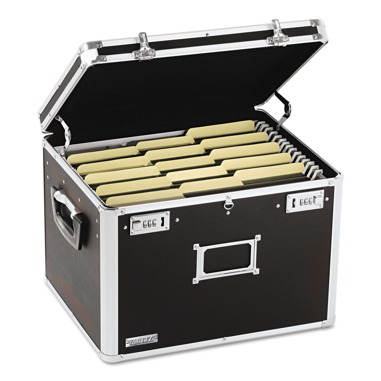 Vaultz Locking File Chest with Adjustable File Rails, Letter