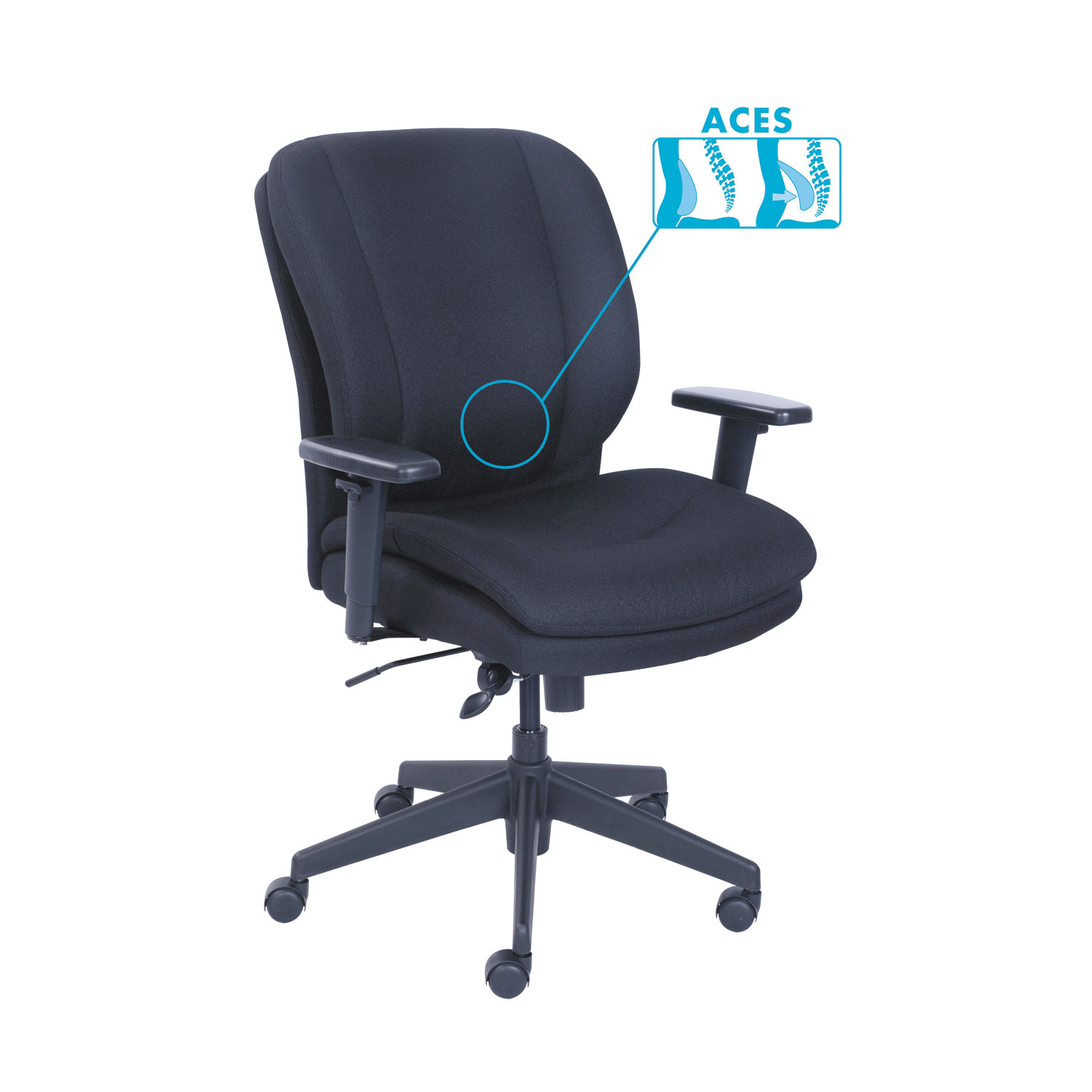 SertaPedic Cosset Ergonomic Task Chair, Supports Up to 275 lb