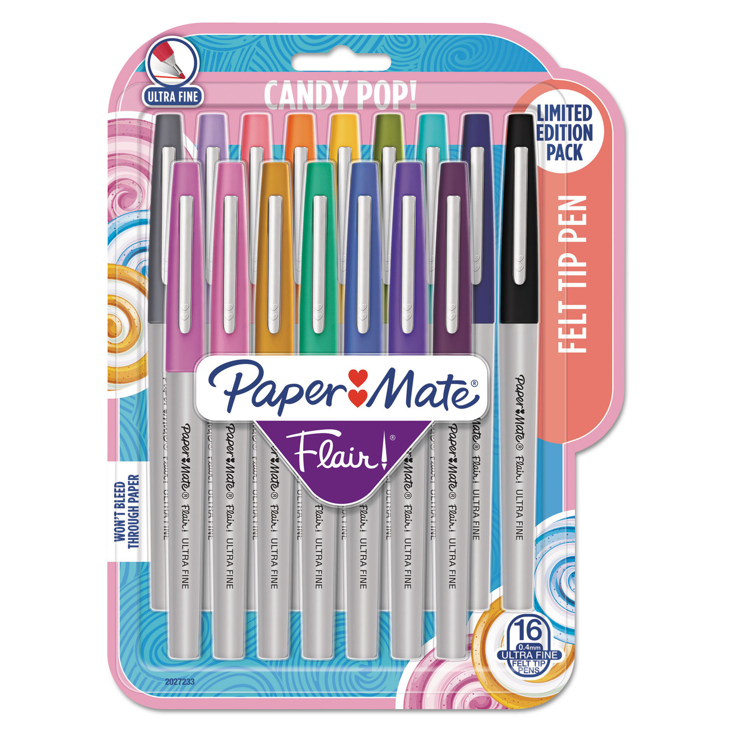 Paper Mate Flair Felt Tip Stick Marker Pen, Assorted Ink