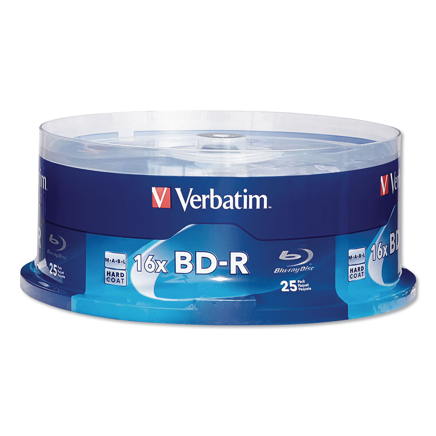 Verbatim BD-R Blu-Ray Disc, 25 GB, 16x, White, 25/Pack (97457